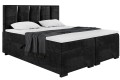 Łóżko boxspring ANTONIO czarne, czarna rama -Matt Velvet 99.