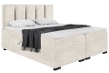 Łóżko boxspring ANTONIO kremowe, czarna rama -Matt Velvet 06.