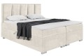 Łóżko boxspring ANTONIO kremowe, srebrna rama -Matt Velvet 06.