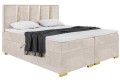 Łóżko boxspring ANTONIO beżowe złota rama -Matt Velvet 08.