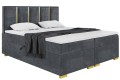Łóżko boxspring ANTONIO ciemnoszary złota rama -Matt Velvet 97.