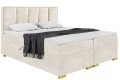 Łóżko boxspring ANTONIO kremowe, złota rama -Matt Velvet 06.