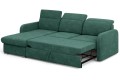 Narożnik EMERALD zielony z funkcją spania-rozłożony(sicuro zielony 10).