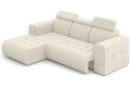 Narożnik kremowy Madeline do salonu-rozłożony (sereno kremowy 681).