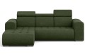 Narożnik nowoczesne Madeline do salonu -złożony (sereno zielony 690).