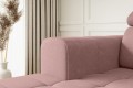 Detal narożnika nowoczesnego różowego Madeline do salonu(sereno różowy 687).
