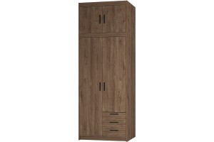 Garderoba z nadstawką 90 cm dąb lefkas LENA 2D3S