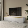 Szafka RTV wisząca / stojąca 181 cm Royal biała aranżacja 1