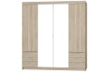 Szafa LENA 4D 6S LUSTRO - dąb sonoma.