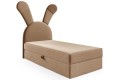Łóżko dzięcięce Królik brązowe w tkaninie Magic Velvet 2206.