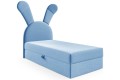 Łóżko Królik w niebieskiej tkaninie Magic Velvet 2260.