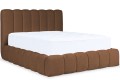 Łóżko tapicerowane do sypialni z materacem Kandi brązowy Catch me 06.