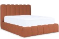 Łóżko tapicerowane do sypialni z materacem Kandi pomarańczowy Catch me 07.
