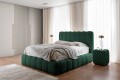 Łóżko nowoczesne tapicerowane do sypialni z materacem Kandi zielony Catch me 12.
