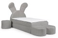 Łóżko dziecięce KRÓLIK PREMIUM szare - detal w tkaninie bunny 05.