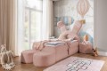 Łóżko kontynentalne KRÓLIK PREMIUM dziecięce różowe - w tkaninie bunny 09.