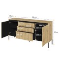 Komoda nowoczesna Trend TR-01 dąb artisan-wymiary.
