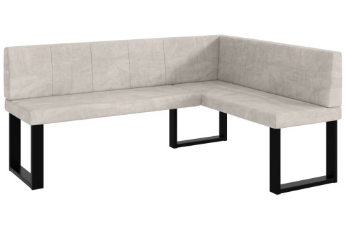 Ławka kuchenna PETER 128x168x87 cm beż, przeszycia pionowe.