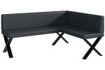 Narożnik przeszycia diamentowe nogi X 128x168x87 cm ERIC
