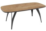 Stolik kawowy 120 cm owalny Loris na stalowych nóżkach 
