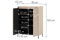 TREND GARDEROBA TG-03 - komoda 2d-wymiary.