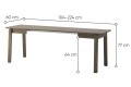 PLOT PT-02 - stół 104-224-wymiary-dąb ciemny.