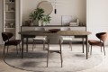 Aranżacja rozłożonego stołu PLOT PL-04 dąb ciemny.