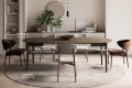Aranżacja rozłożonego stołu PLOT PL-04 dąb ciemny-wykonanie.