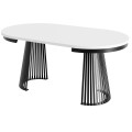 Stół z funkcją rozkładania LEMELIO bat biały nogi czarne.
