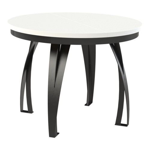 Stół złożony LINGO biay blat czarne nogi.