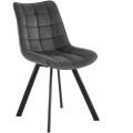 Krzesło nowoczesne z pikowaniem MODI K332-ciemny popiel.