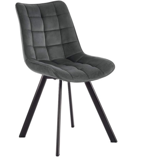 Krzesło nowoczesne z pikowaniem MODI K332-ciemny popiel.