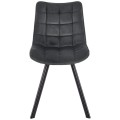 Krzesło nowoczesne z pikowaniem MODI K332-ciemny popiel-widok z frontu.