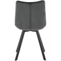 Krzesło nowoczesne z pikowaniem MODI K332-ciemny popiel-widok z tyłu.
