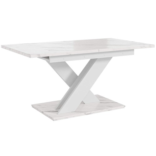 Stół złożony bonx biały marmur-biały.