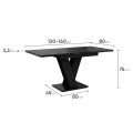 Wymiary stółu VISA czarny marmur-czarny.