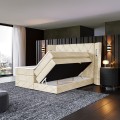 Łóżko boxspring beżowe manuel-otwarte.