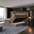 Łóżko boxspring brązowe manuel-otwrte.