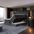 Łóżko boxspring czarne manuel-otwarte.