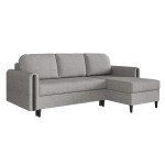 Narożnik szary skandynawski na nóżkach LAGI 