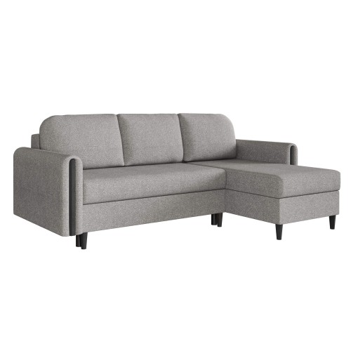 Narożnik LAGi w szarej tkaninie Bubble 06-widok z boku.