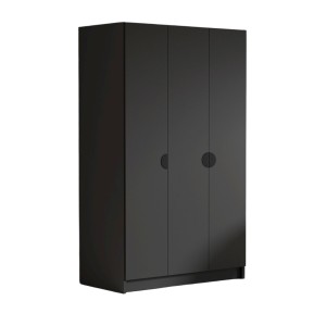 Szafa z półkami i drążkiem KAMON 150 cm czarny mat