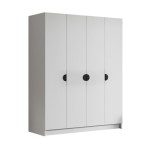 Szafa do pokoju biała z drążkiem DIANA 200 cm 