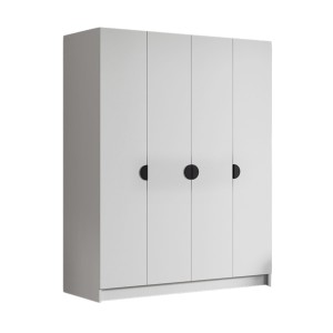 Szafa do pokoju biała z drążkiem DIANA 200 cm 