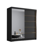 Szafa dwudrzwiowa lustrzana ze szprosami BELLI III 180 cm 