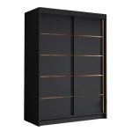 Szafa do garderoby 120 cm LUNGA IV czarny mat