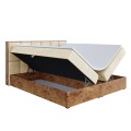 Łóżko boxspring WOODIN 1 beżowe-otwarte.