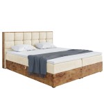 Łóżko kontynentalne z przeszyciami do sypialni WOODIN 1