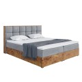 Łóżko boxspring WOODIN 1 szare-złożone.