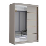Szafa przesuwna z lustrem 120 cm LUNGA III kaszmir